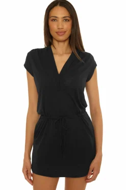Becca Dresses>BEACH DATE HOOD DRESS |BLACK|DRAGON FIRE|MEADOW