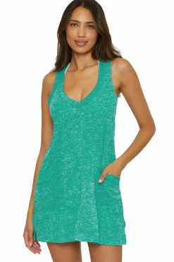 Becca Dresses>BEACH DATE V-NECK |PEACOCK|BLACK|WHITE