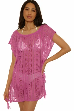 Becca Tunics>BOHO BLISS TUNIC |ROSE BERRY|NATURAL