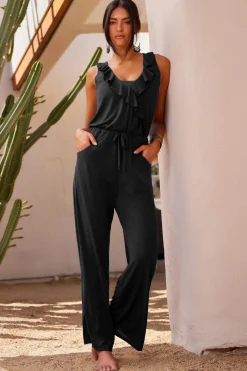Becca Jumpsuits>BREEZY BASIC JUMPSUIT |BLACK