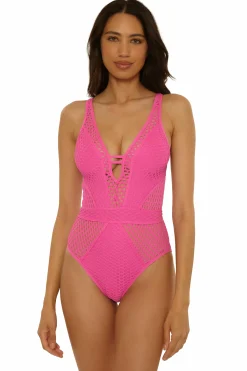 Becca Plunge Neck>CASTAWAY PLUNGE 1PC |ROSE BERRY|MOCHA|LAPIS