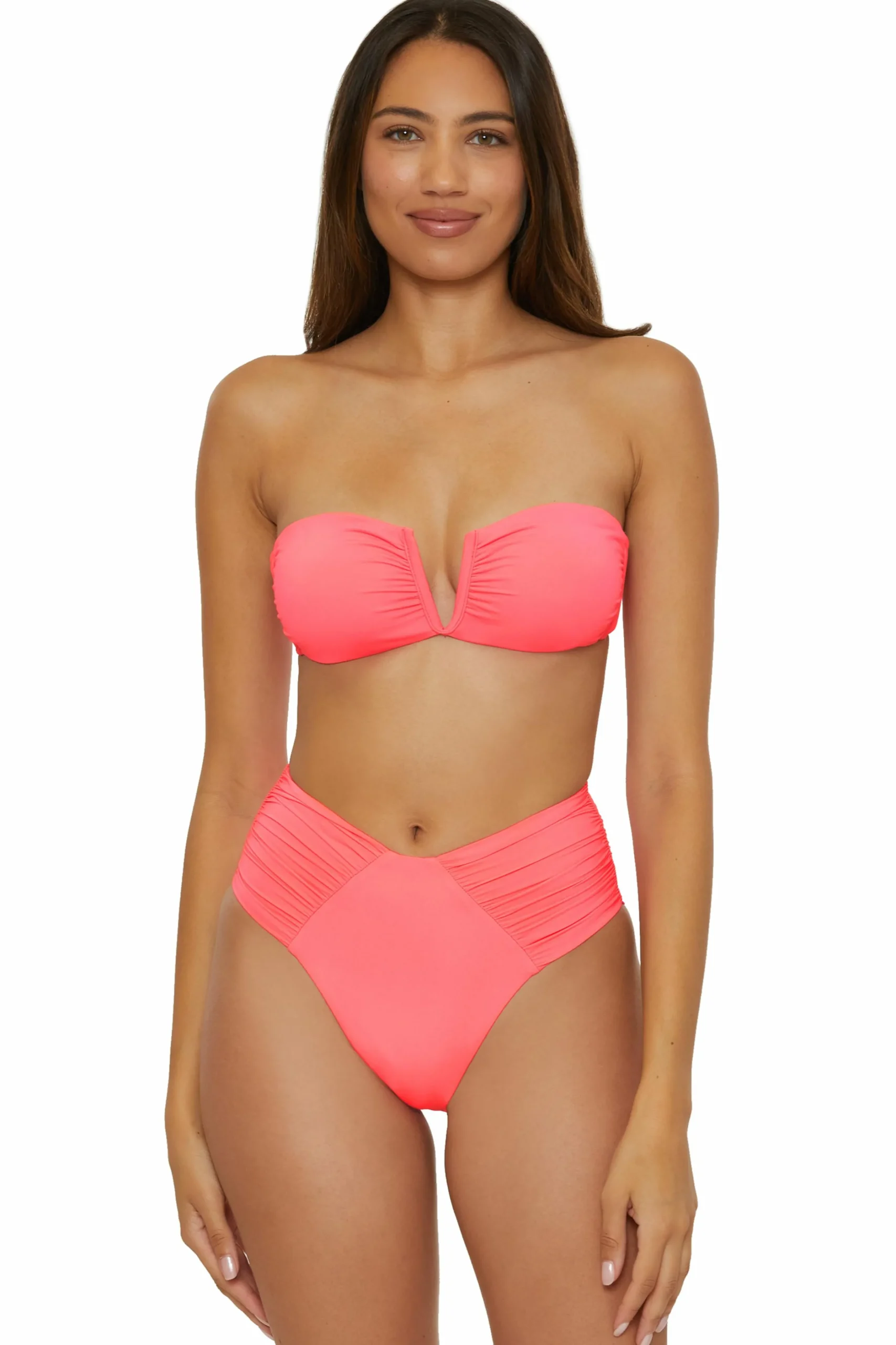 Becca High Waist>COLOR CODE FRENCH CUT |AZALEA|EMERALD|CORAL REEF