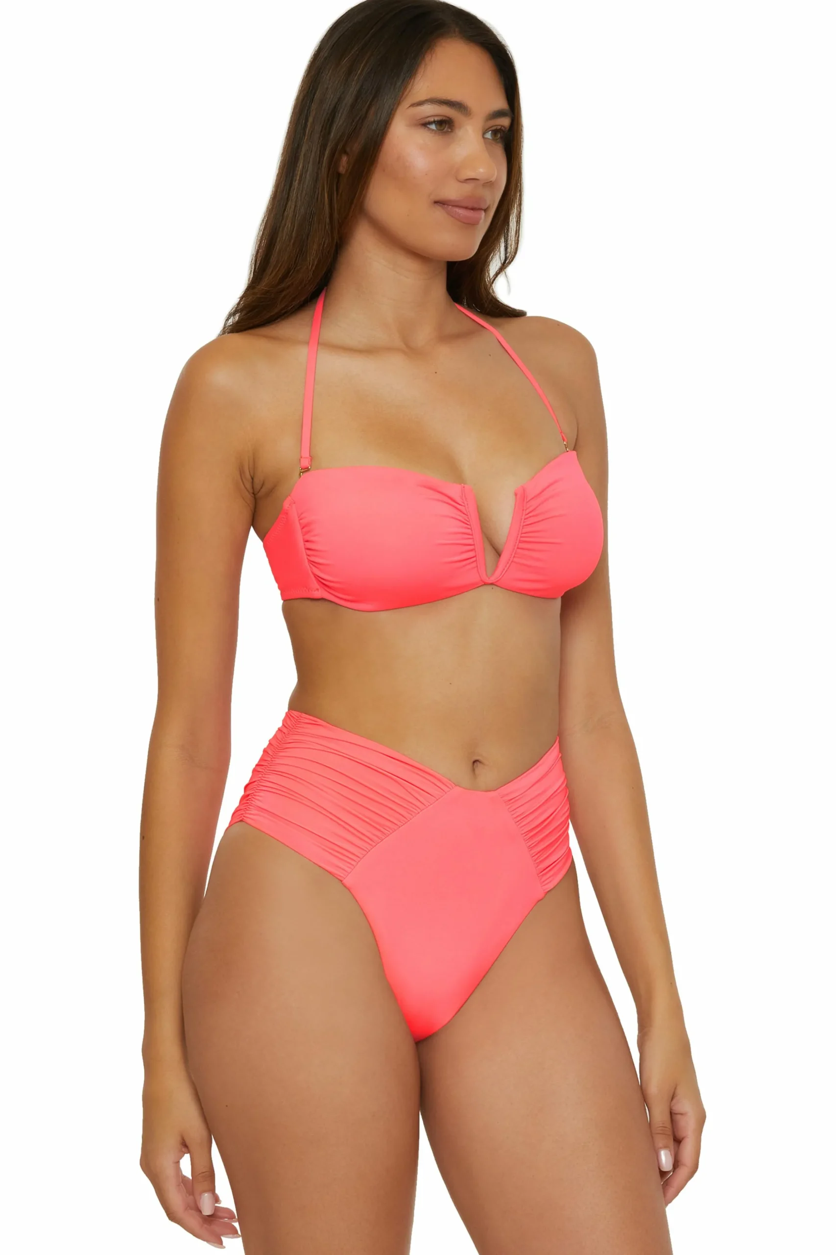 Becca High Waist>COLOR CODE FRENCH CUT |AZALEA|EMERALD|CORAL REEF
