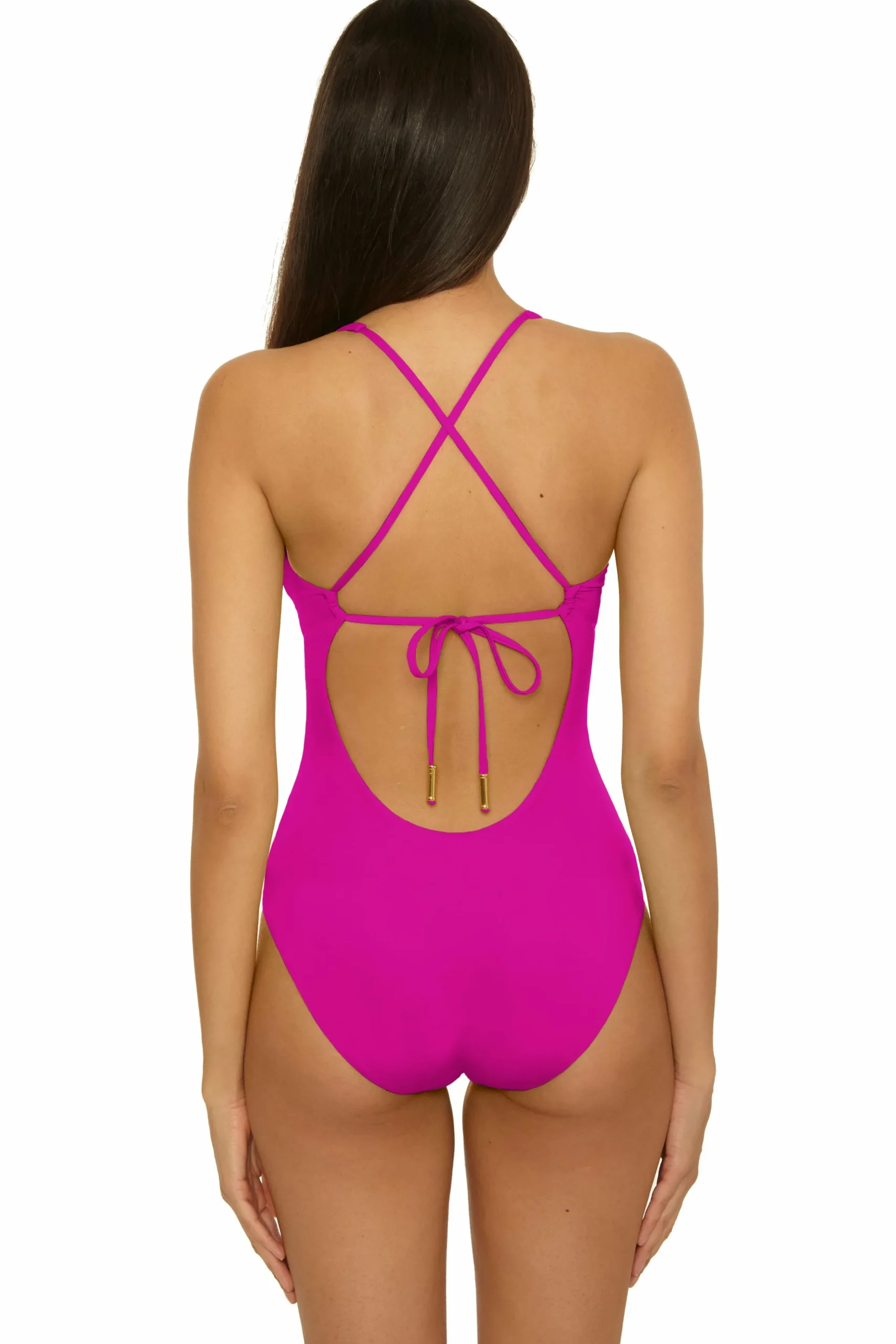 Becca Plunge Neck>COLOR CODE 1PC CUTOUT |MEADOW|HIBISCUS