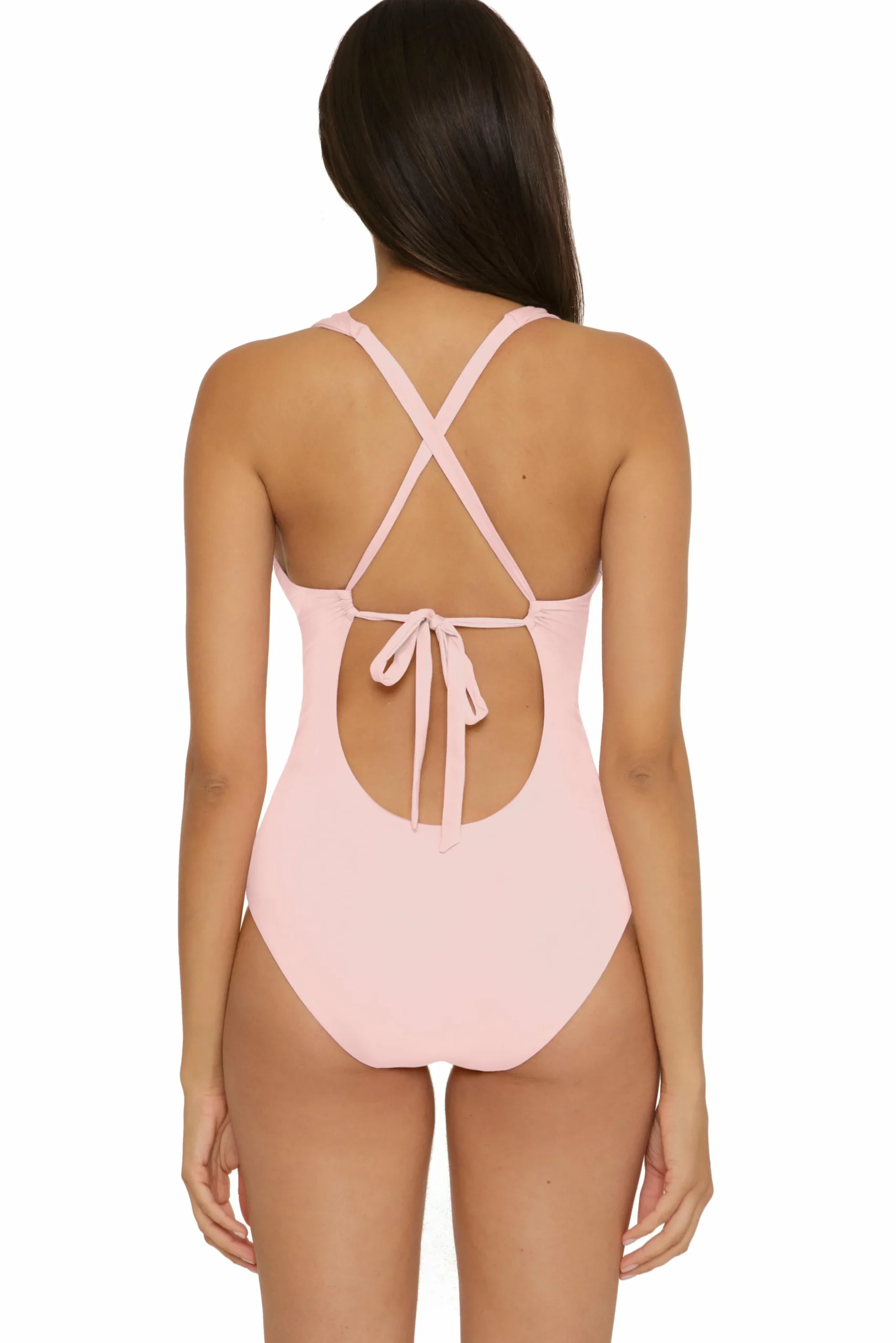 Becca Plunge Neck>COLOR CODE 1PC PLUNGE |PRIMROSE PINK|BLACK