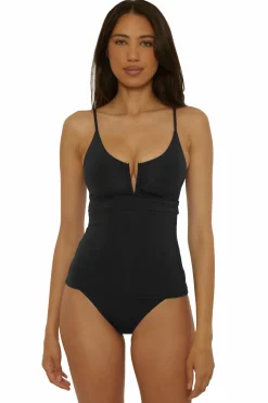 Becca Tankini>COLOR CODE V TANKINI |BLACK