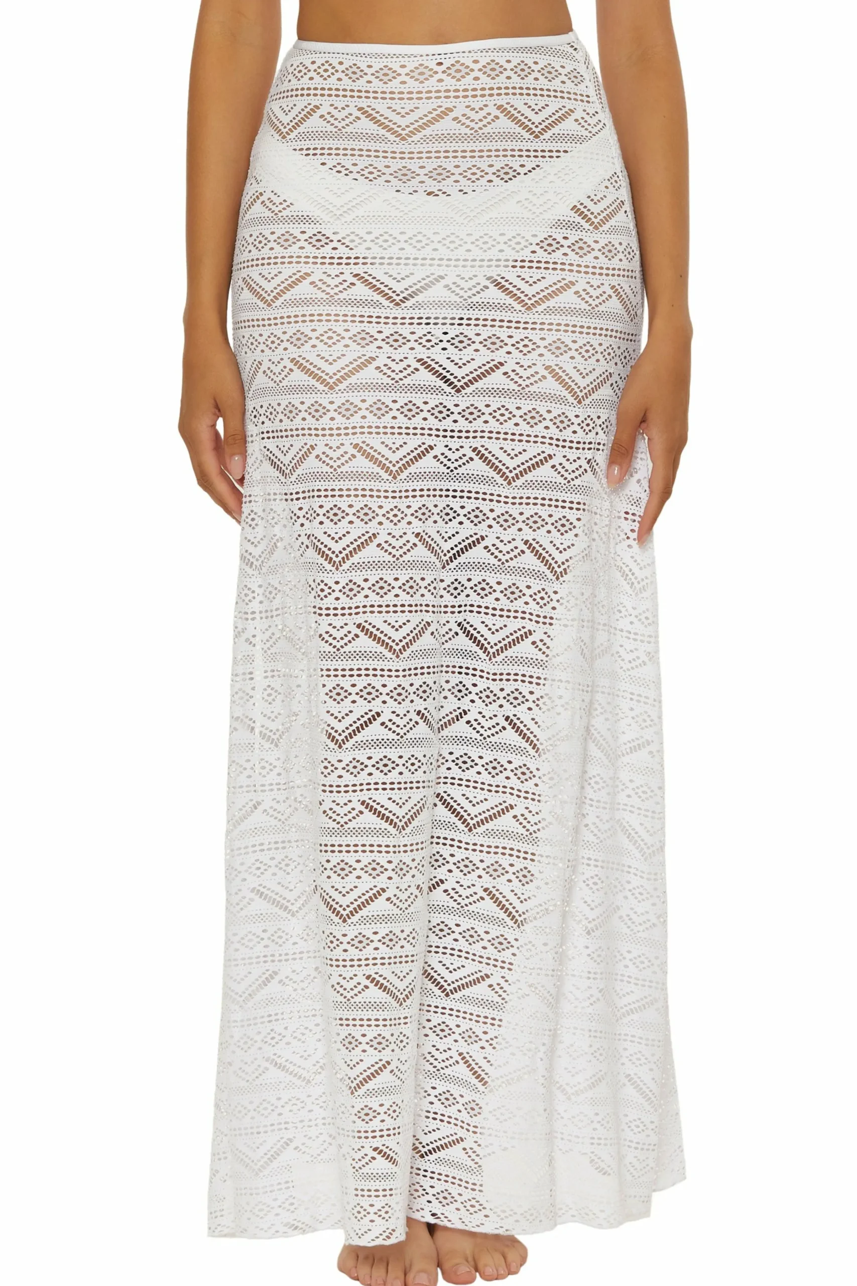 Becca Skirts>COLOR PLAY MAXI SKIRT |AUBERGINE|BLACK|WHITE