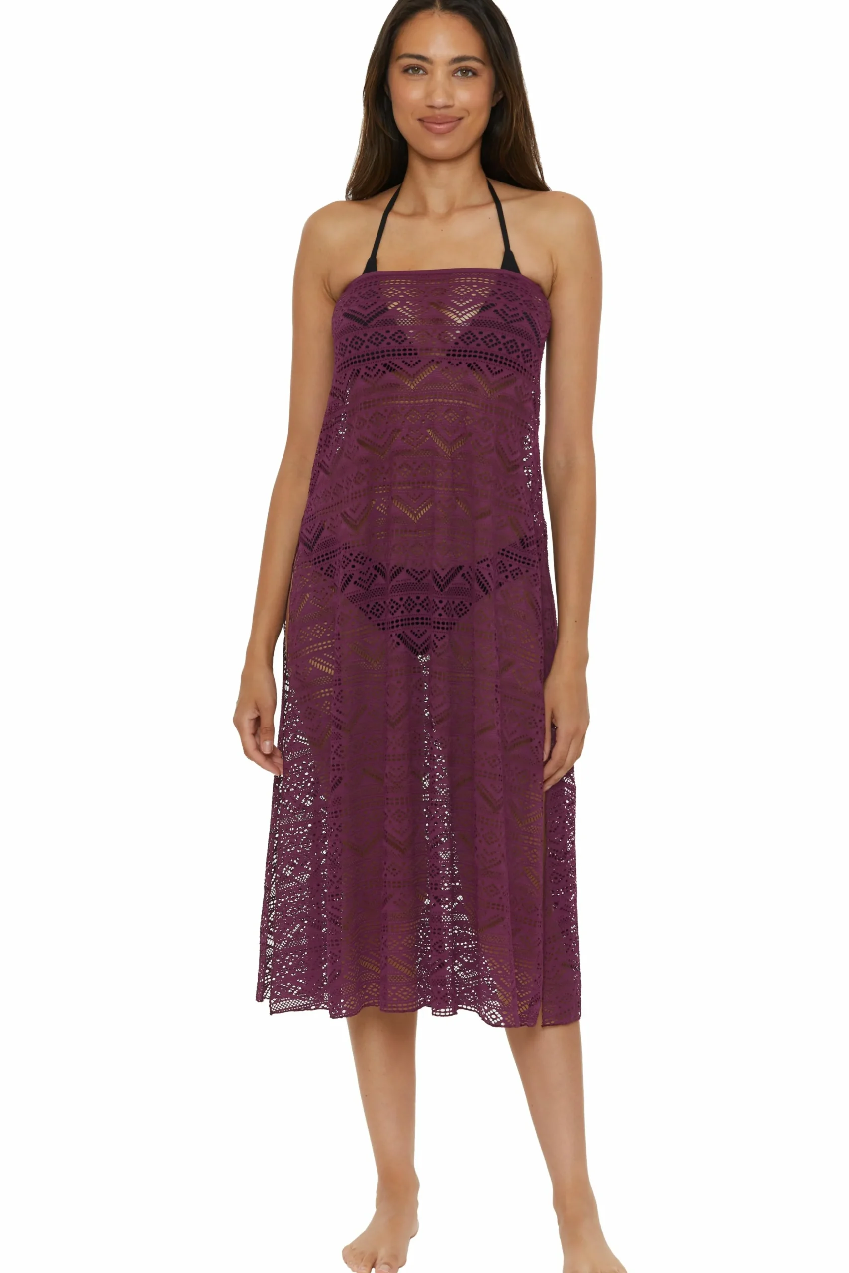Becca Skirts>COLOR PLAY MAXI SKIRT |AUBERGINE|BLACK|WHITE