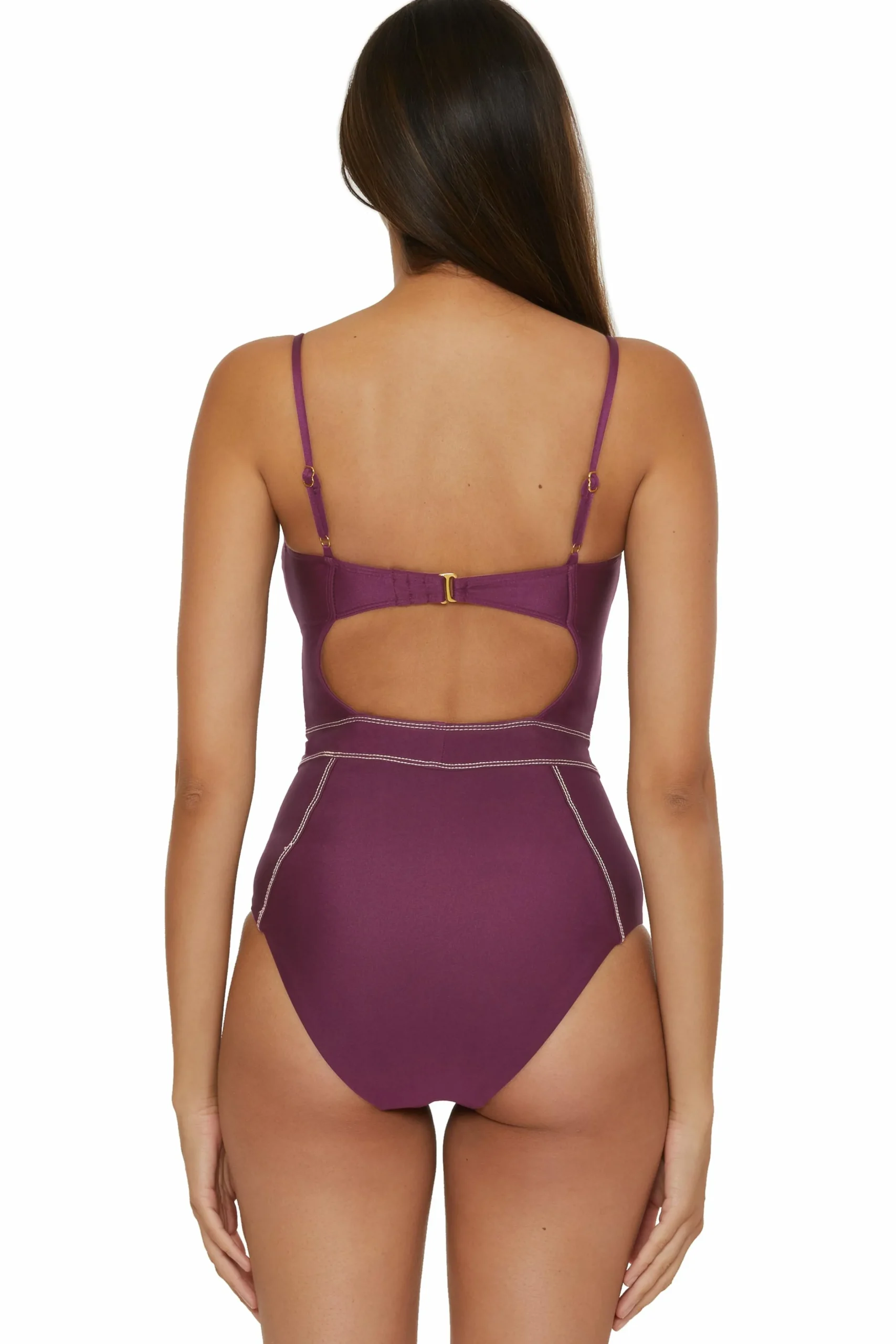 Becca Scoop / Square Neck 1Pc>COLOR SHEEN ONE PIECE |LAGOON|AUBERGINE