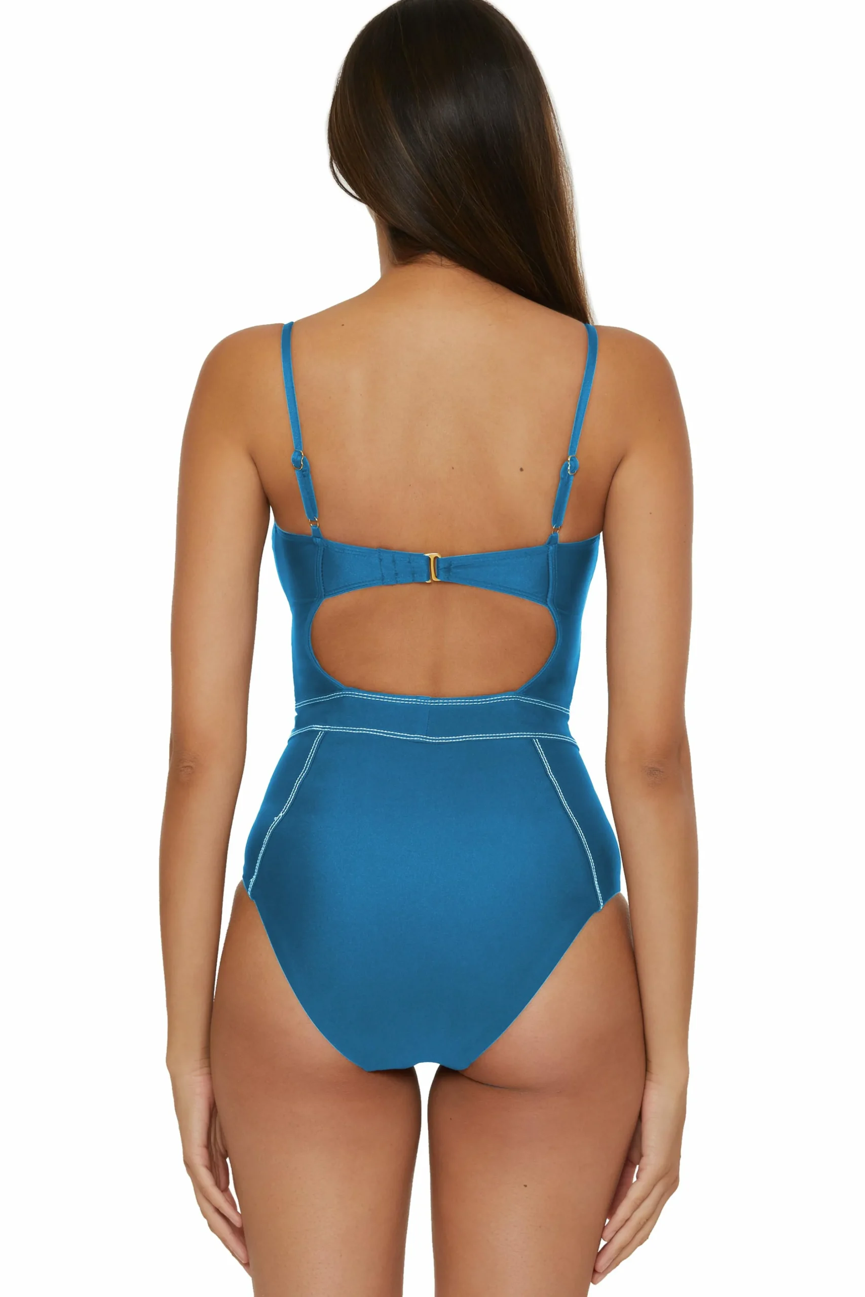 Becca Scoop / Square Neck 1Pc>COLOR SHEEN ONE PIECE |LAGOON|AUBERGINE