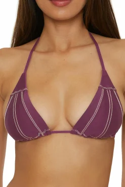 Becca D-Bra|Triangle>COLOR SHEEN TRIANGLE |AUBERGINE|BLACK