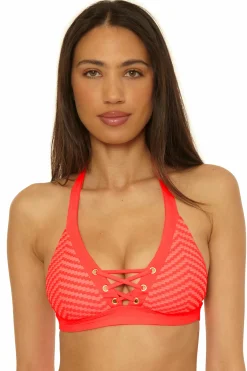 Becca D-Bra|Halter>CONNECT BANDED HALTER |DRAGON FIRE