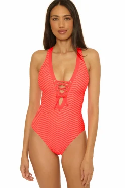 Becca Plunge Neck>CONNECT PLUNGE 1PC |DRAGON FIRE