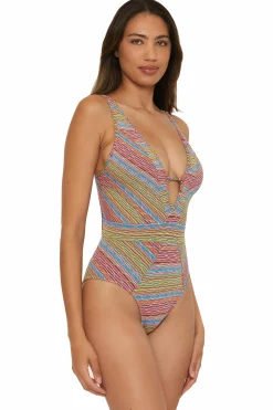 Becca Plunge Neck>FREESPIRIT 1PC PLUNGE |MULTI