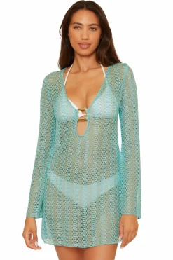 Becca Tunics|Dresses>GOLDEN CROCHET TUNIC |OASIS|EMERALD|BELLFLOWER