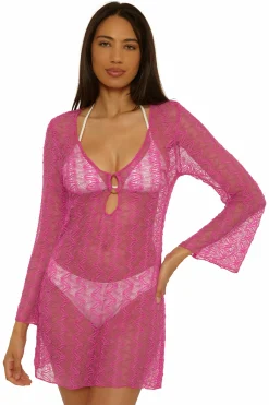 Becca Tunics>GOLDEN RIVIERA TUNIC |ROSE BERRY