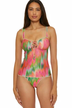 Becca Tankini>MIRAGE TANKINI TOP |MULTI