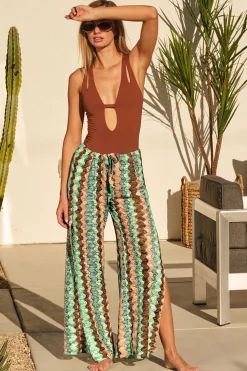 Becca Pants>PARADISE CROCHET PANT |GRASS MULTI|ANTIQUE GOLD|CAMEO MULTI|CARROT/ VIVID PINK|MULTI CORAL|MINERAL MULTI|OLIVE MUL