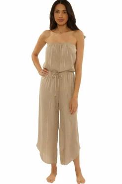 Becca Jumpsuits>RADIANCE JUMSUIT |LATTE