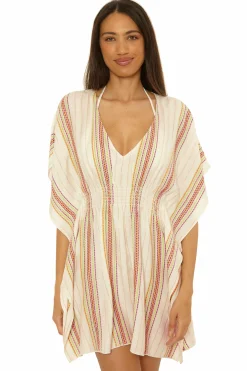 Becca Tunics>RADIANCE WOVEN TUNIC |WHITE/MUL