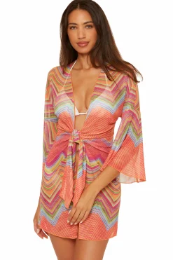 Becca Tunics|Front-Tie Covers>SUMMER SUNRISE TUNIC |MULTI